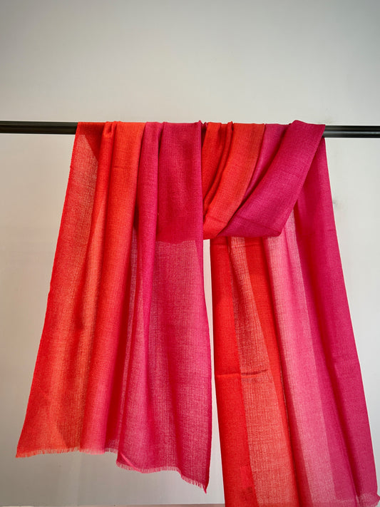 Beautiful shades handwoven cashmere shawl