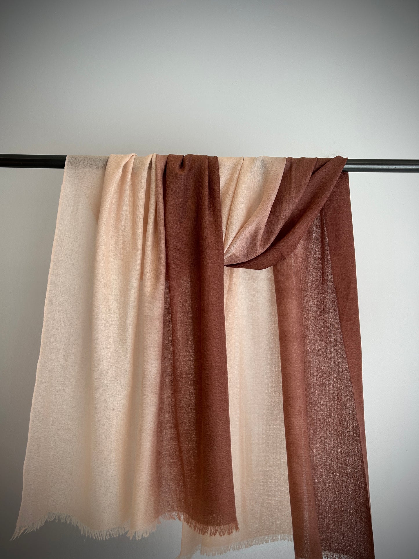 Shades of brown cashmere shawl