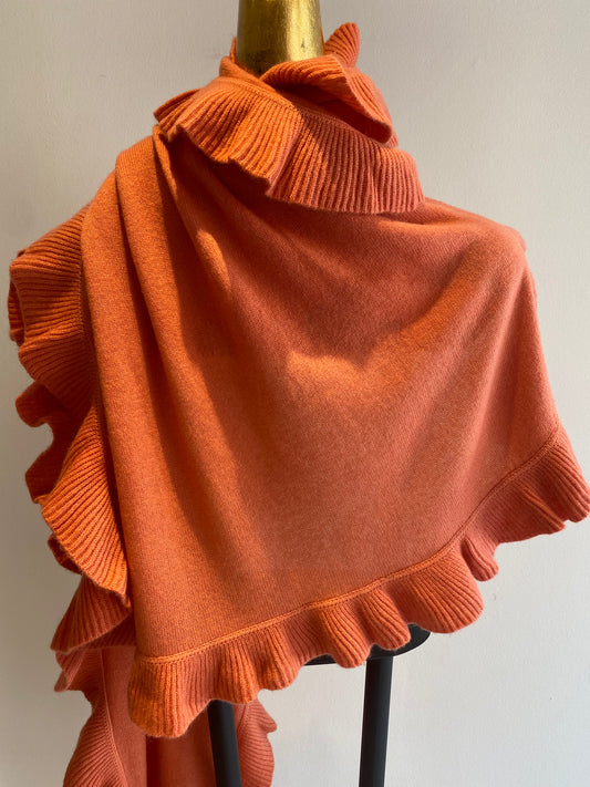 Cashmere Ruffled Shawl.