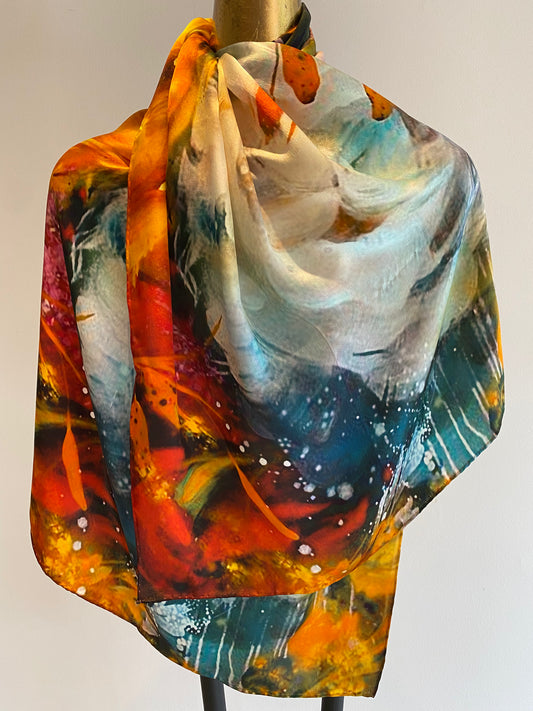 Floral Silk Scarf