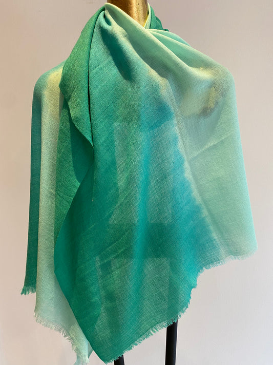 Summer Cashmere Featherweight Two Tone Shawl.
