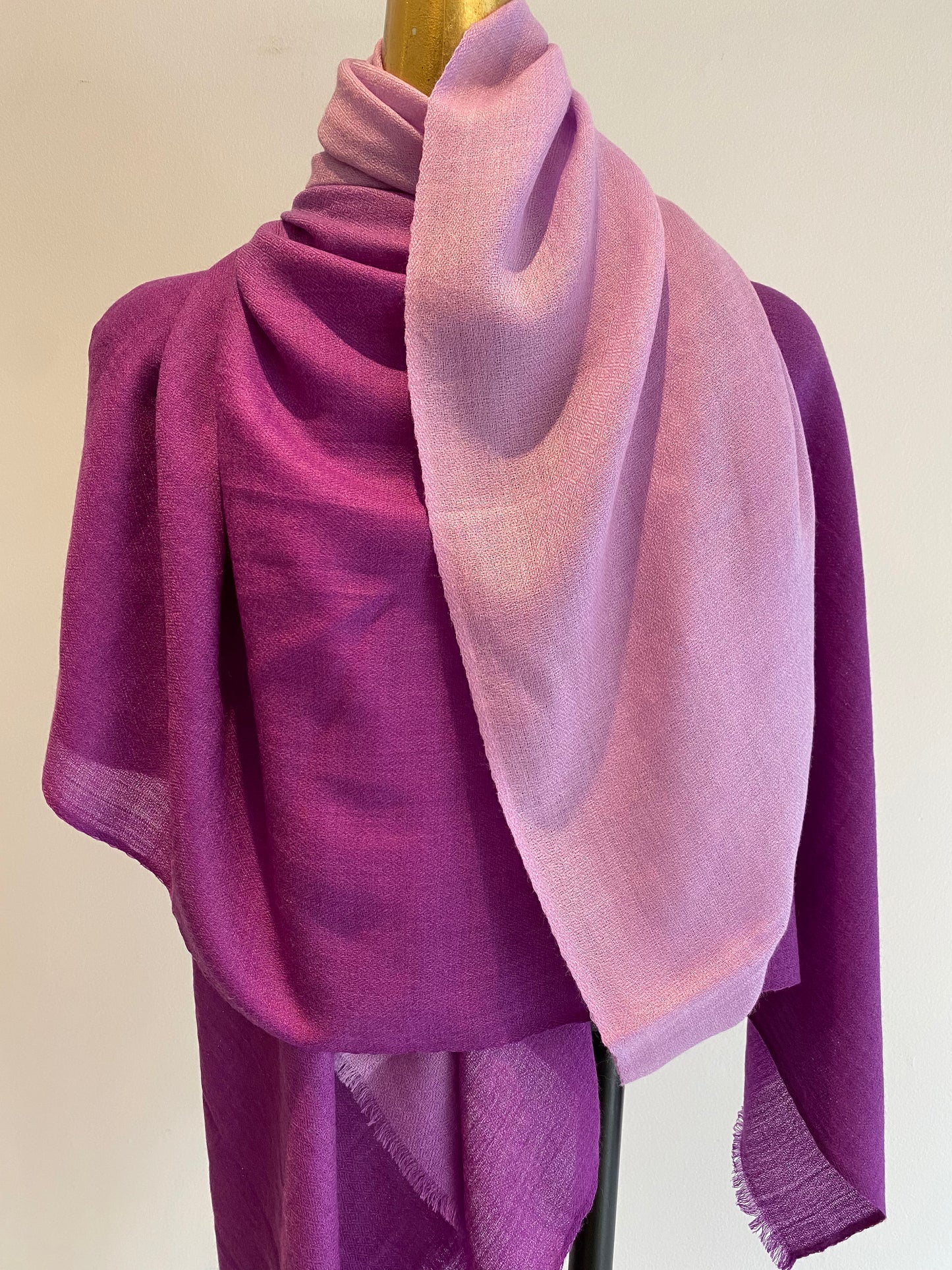 Luxury Featherweight Cashmere Two Tone Shawl.