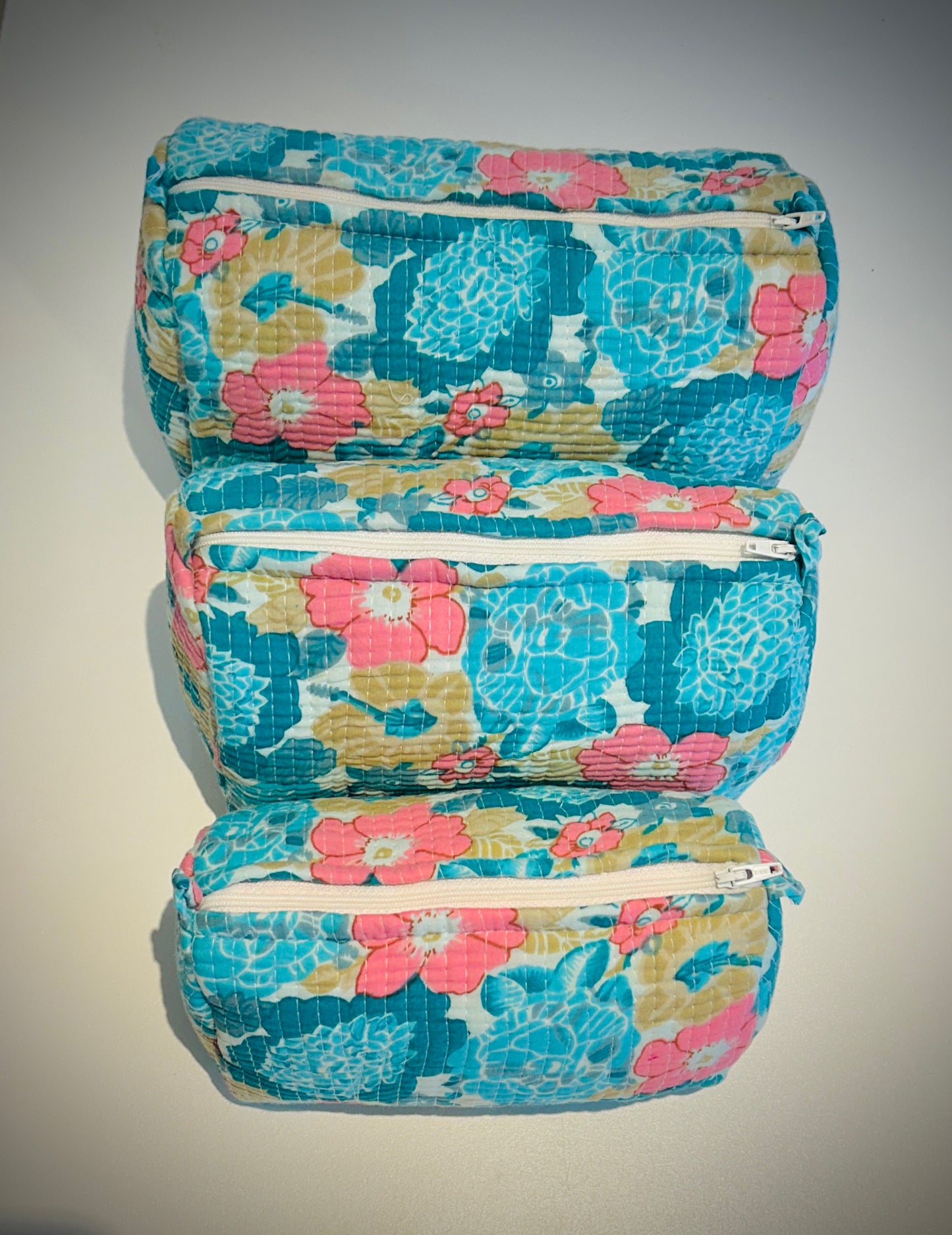 Hand Blocked Cotton Tavel Set Of 3