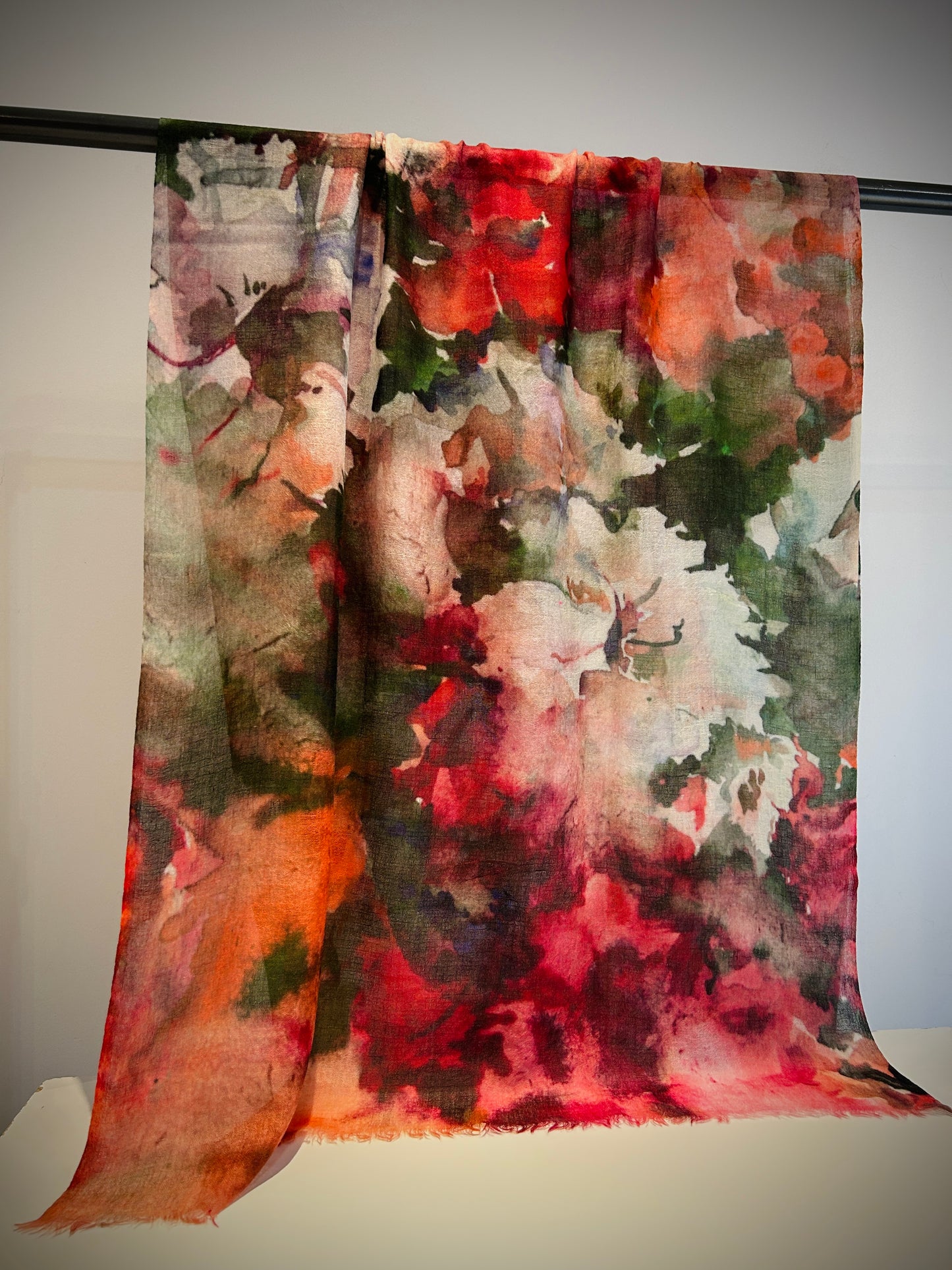 Floral handwoven scarf