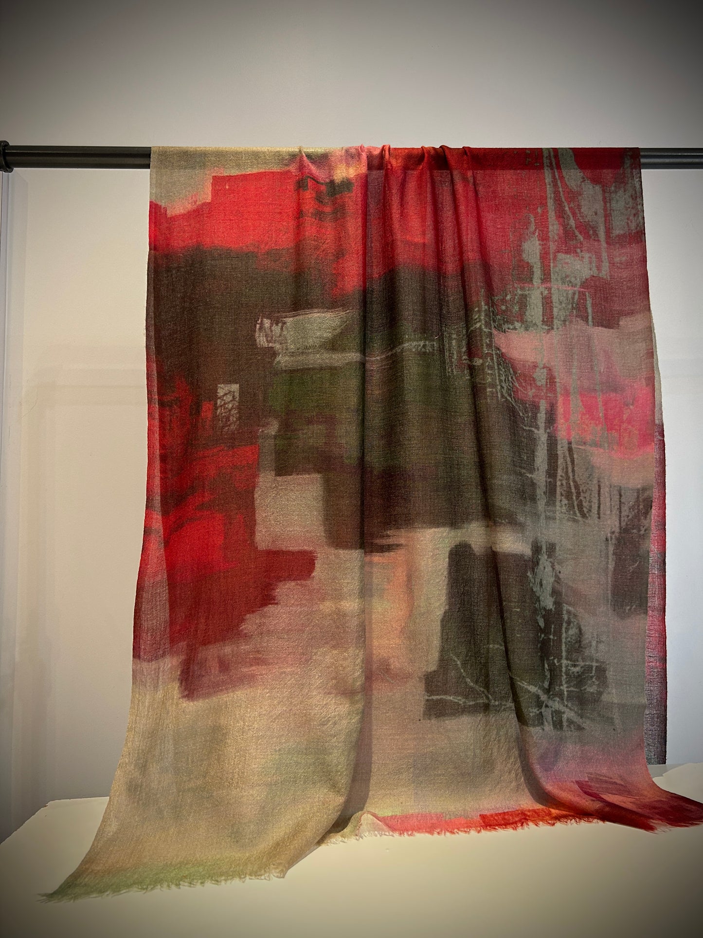 scarf with abstract pattern