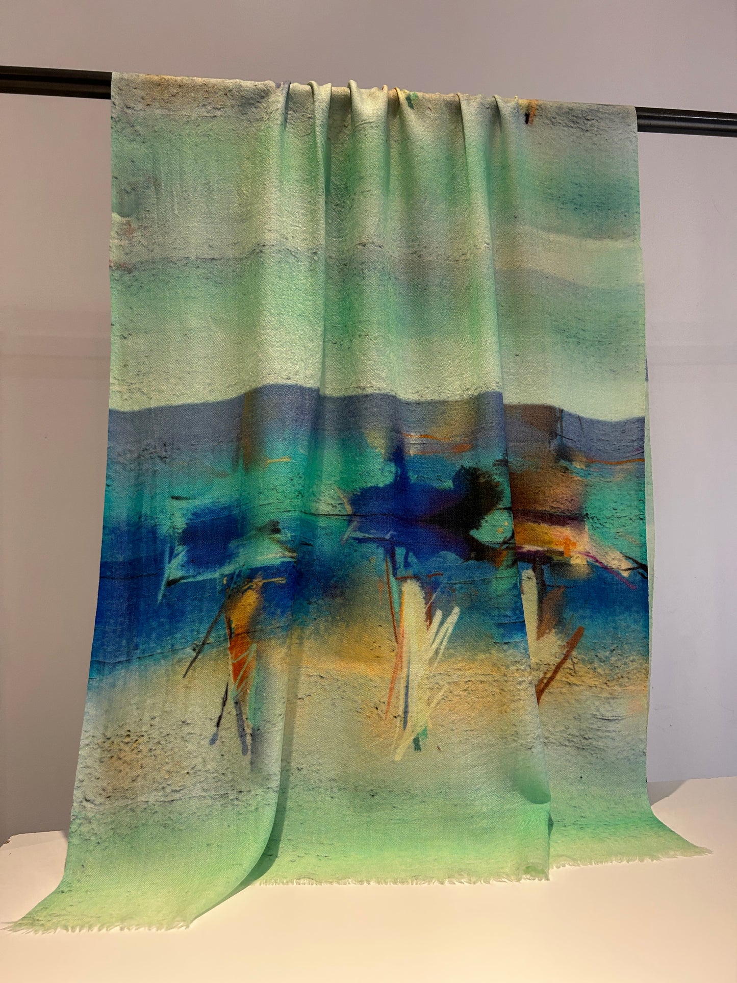 Hand loomed light scarf