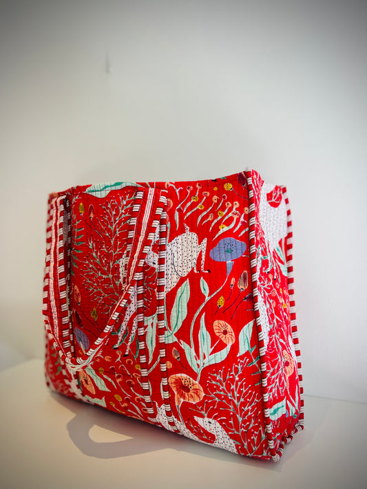 Hand Blocked Cotton Carry Bag