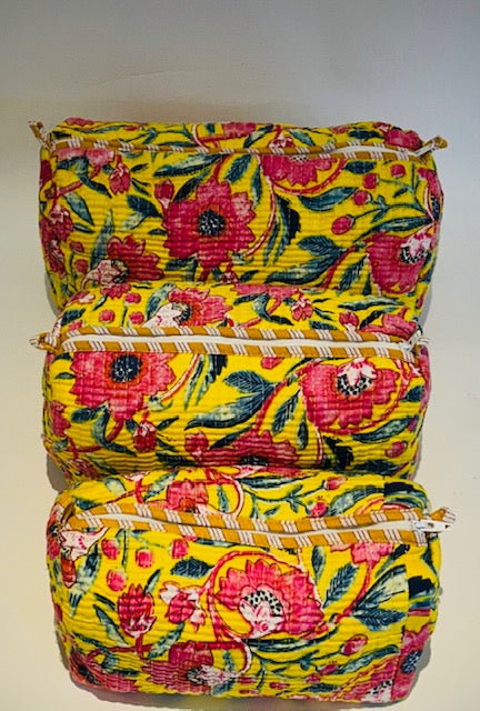 Hand Blocked Cotton Tavel Set Of 3