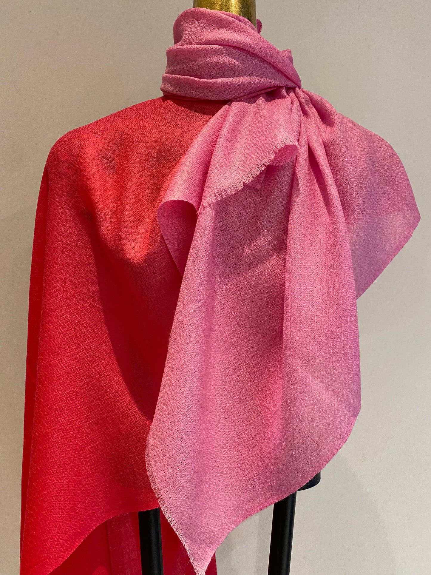 Cashmere Featherweight Two Tone Shawl.