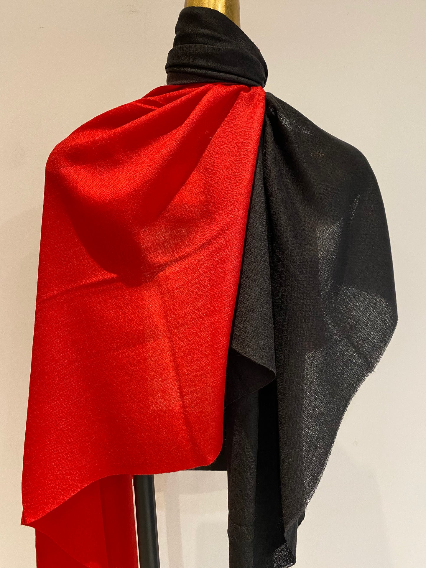 Cashmere Featherweight Two Tone Shawl.