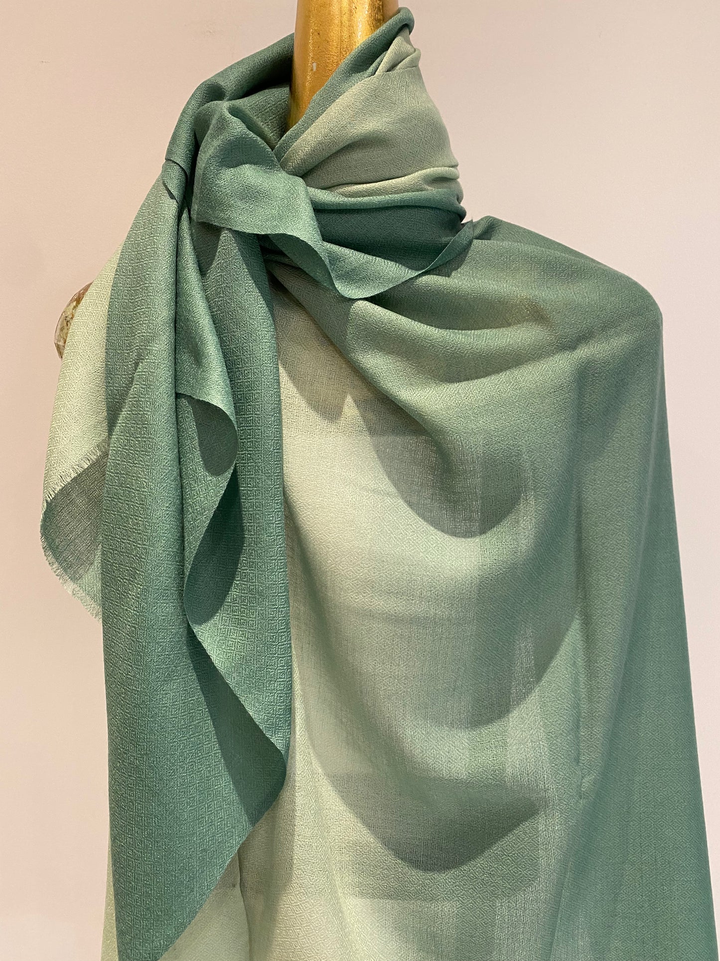 Cashmere Featherweight Two Tone Shawl.