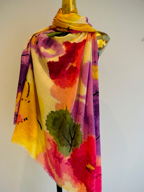 Luxury Light Cashmere Printed Shawl.