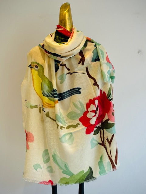 Luxury Light Cashmere Printed Shawl.