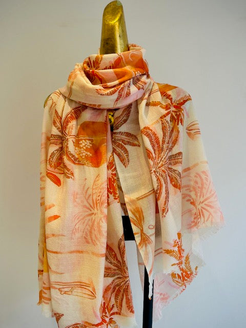 Luxury Light Cashmere Printed Shawl.
