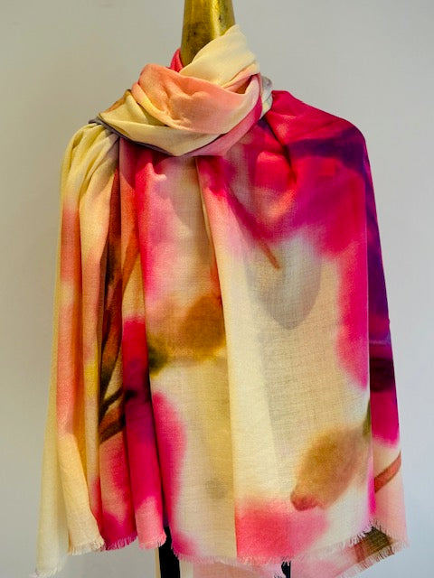 Luxury Light Cashmere Printed Shawl.
