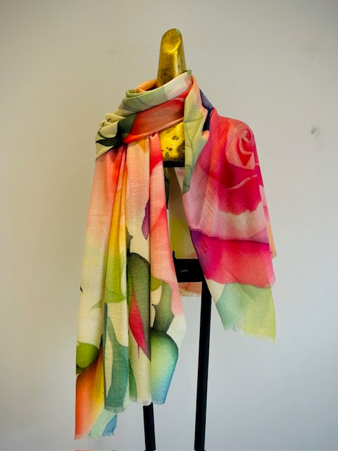 Luxury Light Cashmere Printed Shawl.