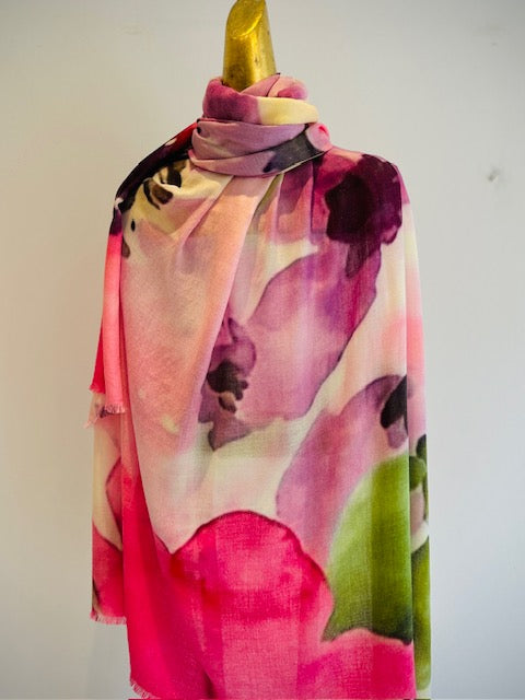 Luxury Light Cashmere Printed Shawl.