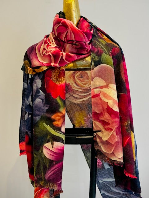 Luxury Light Cashmere Printed Shawl.