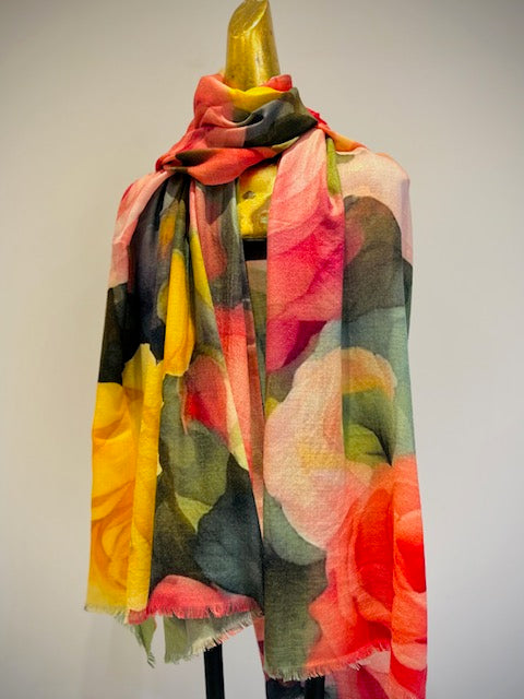 Luxury Light Cashmere Printed Shawl.