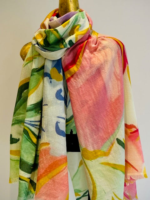 Luxury Light Cashmere Printed Shawl.