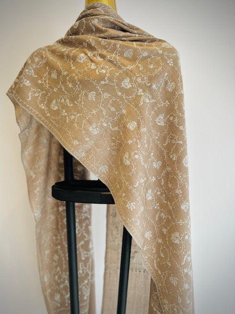Kashmiri Shawl With All Over Embroidery