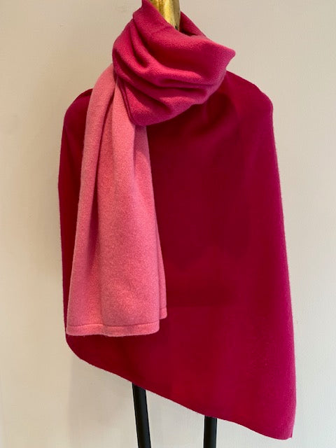 Two Tone Knitted Cashmere Shawl.