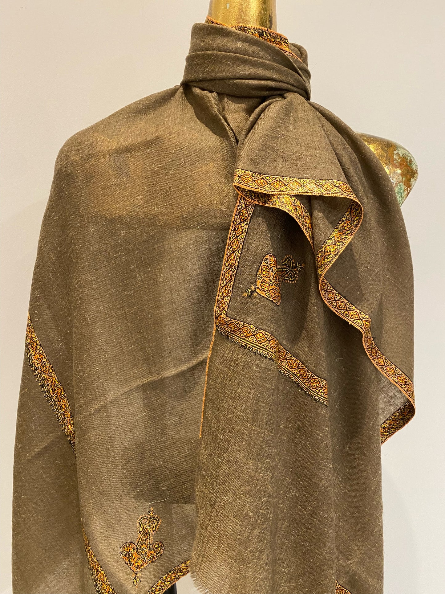 Hand Embroidered Kashmiri Shawl.