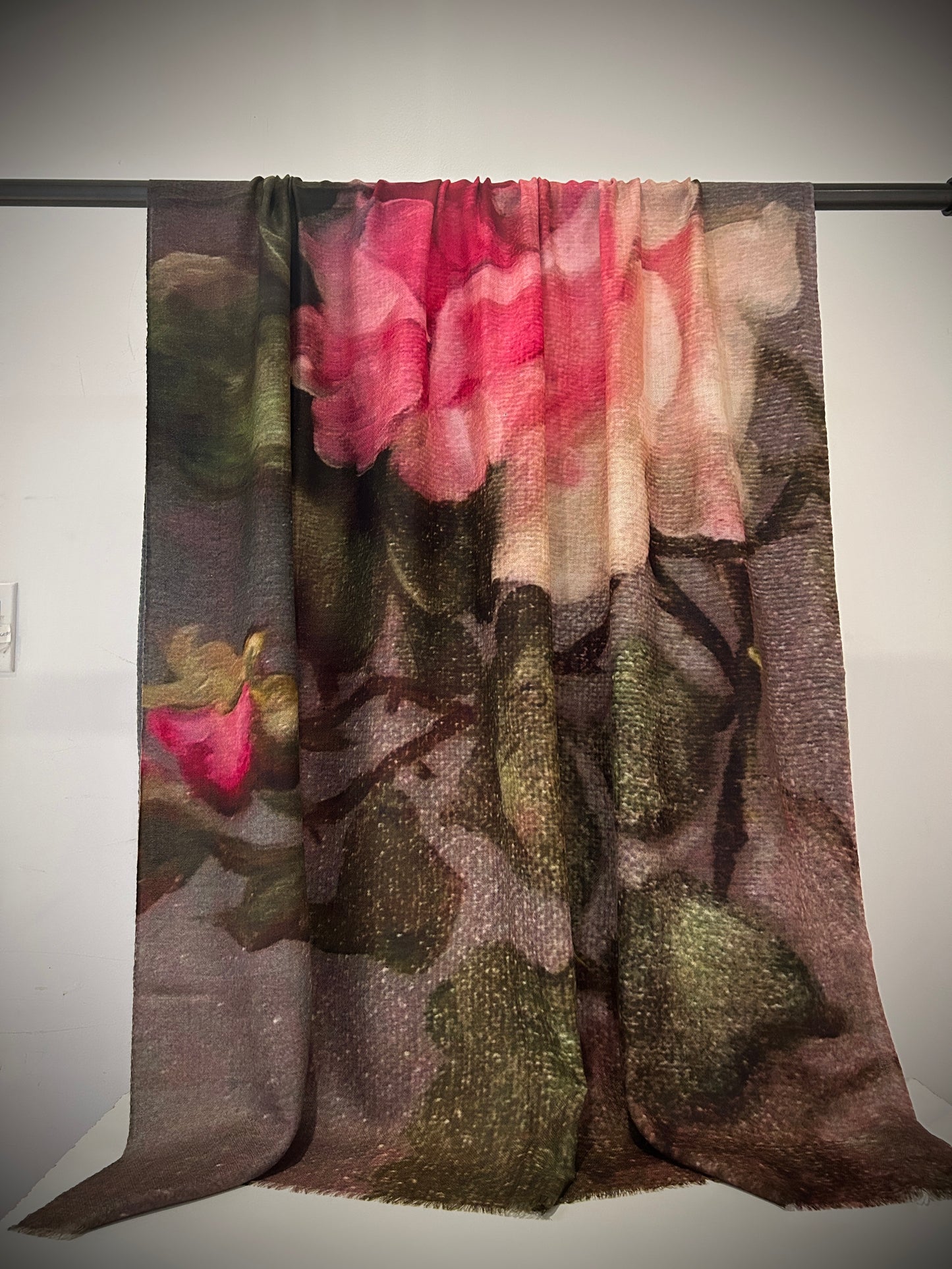 Floral cashmere shawl