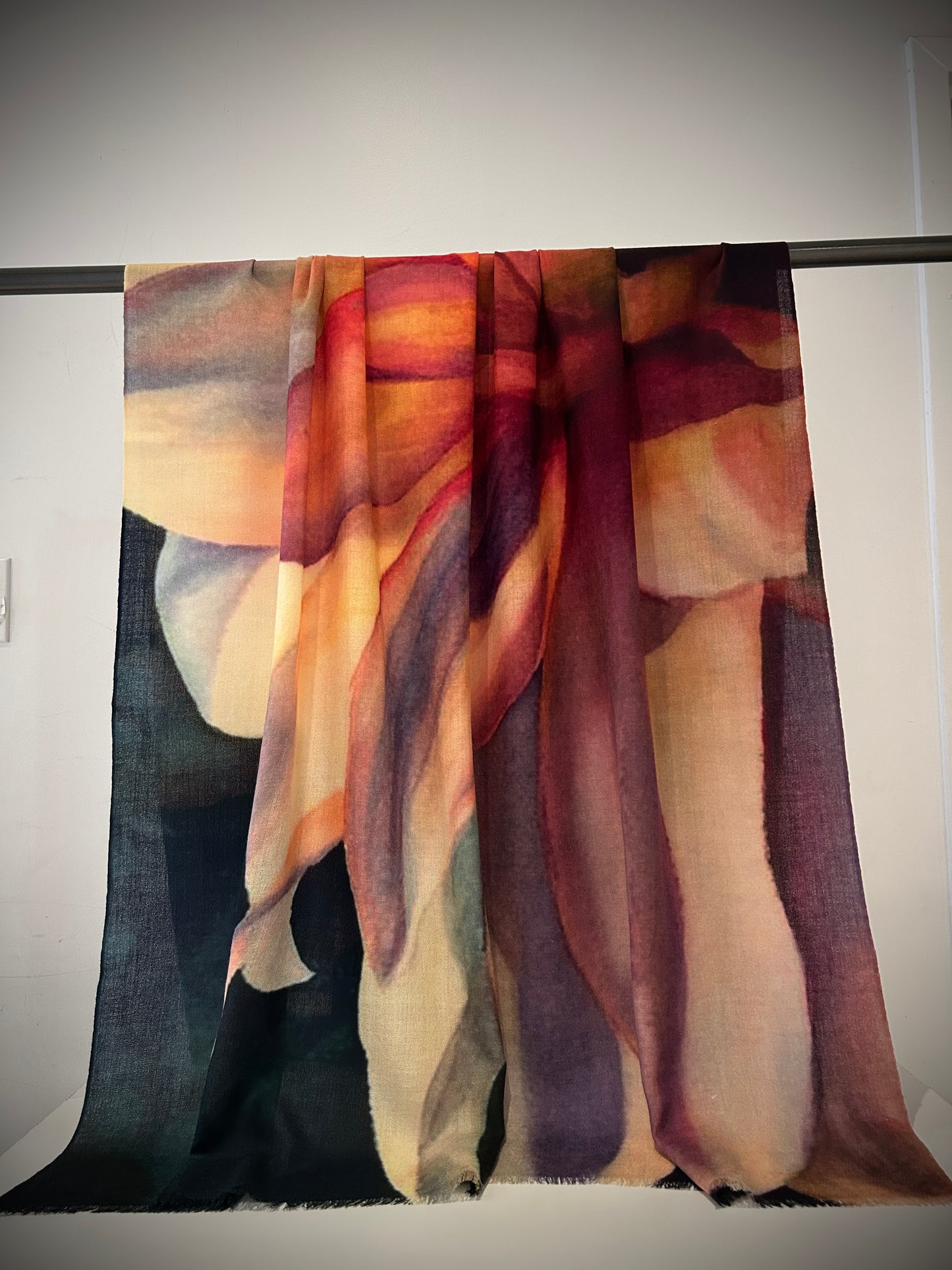 Floral cashmere shawl