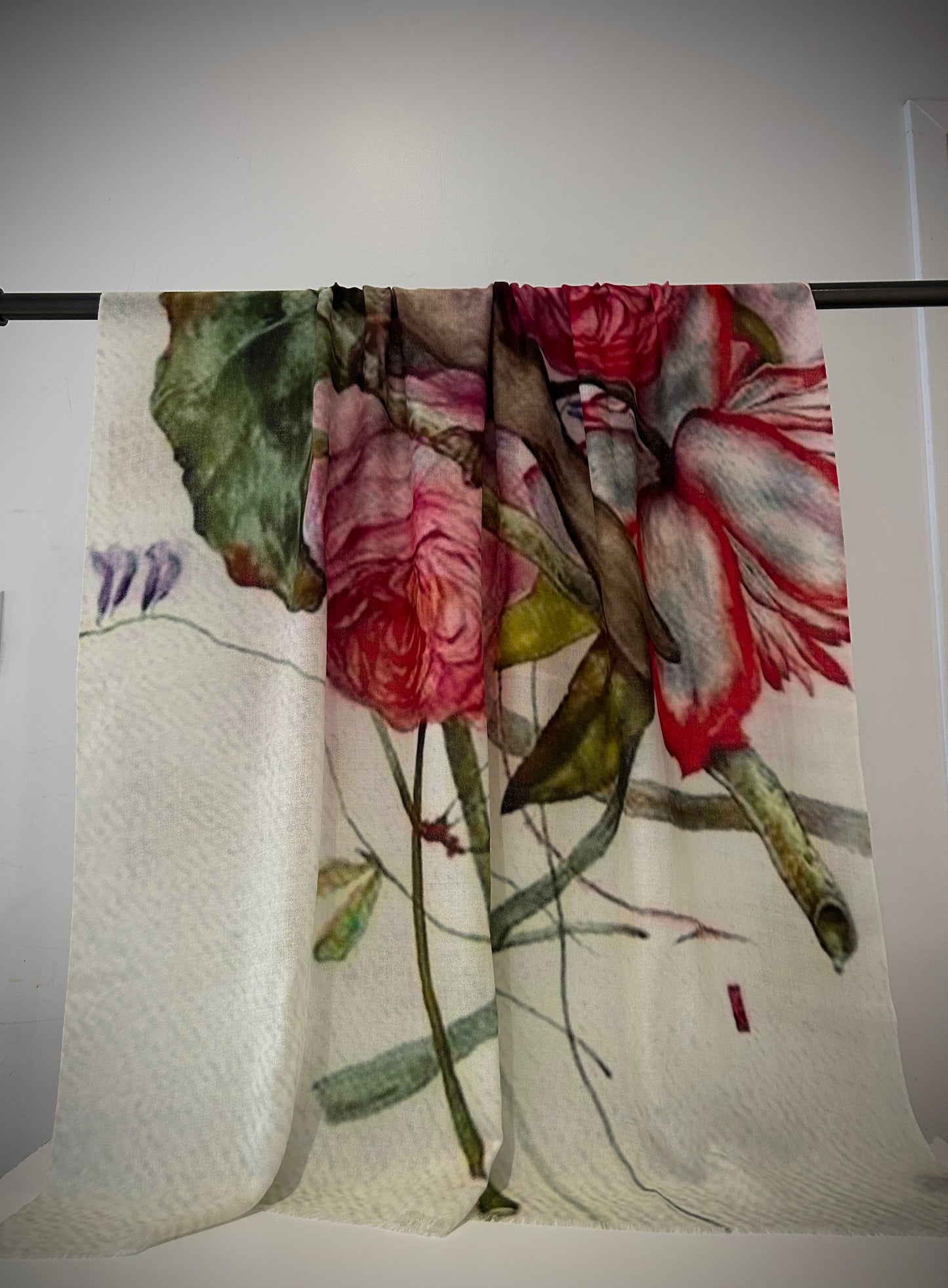 Floral cashmere shawl