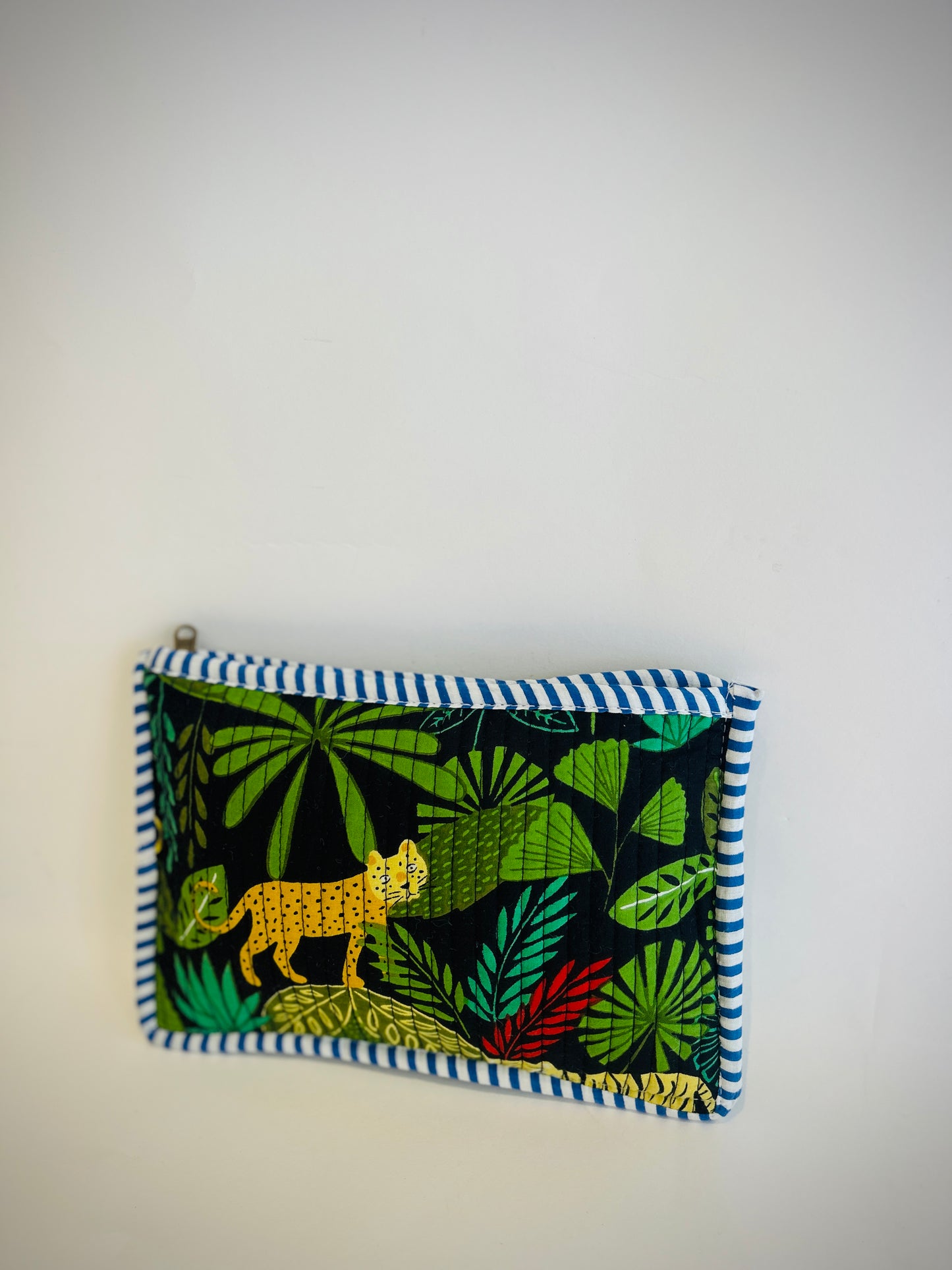 Hand Blocked Cotton Zip Pouch