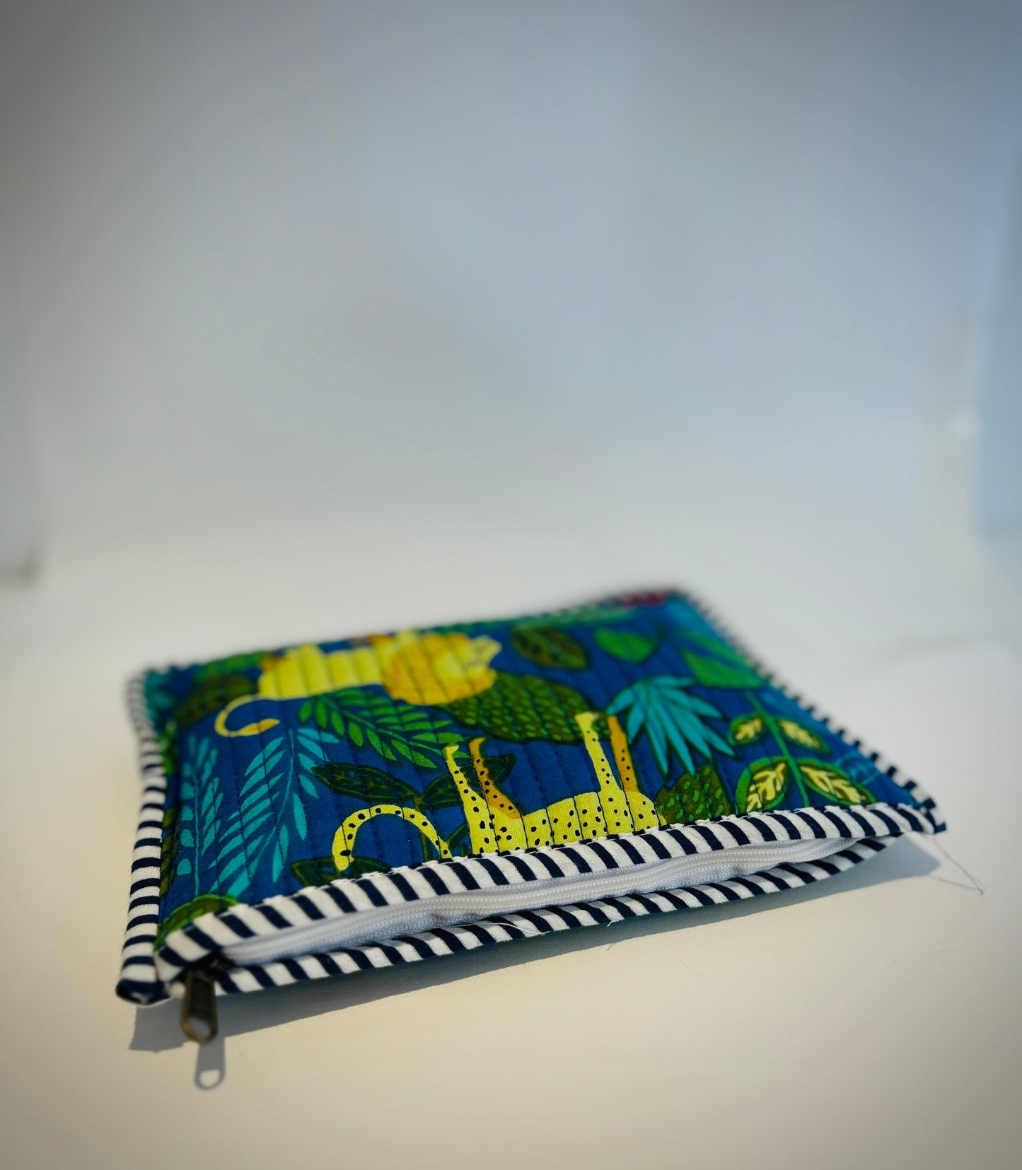 Hand Blocked Cotton Zip Pouch