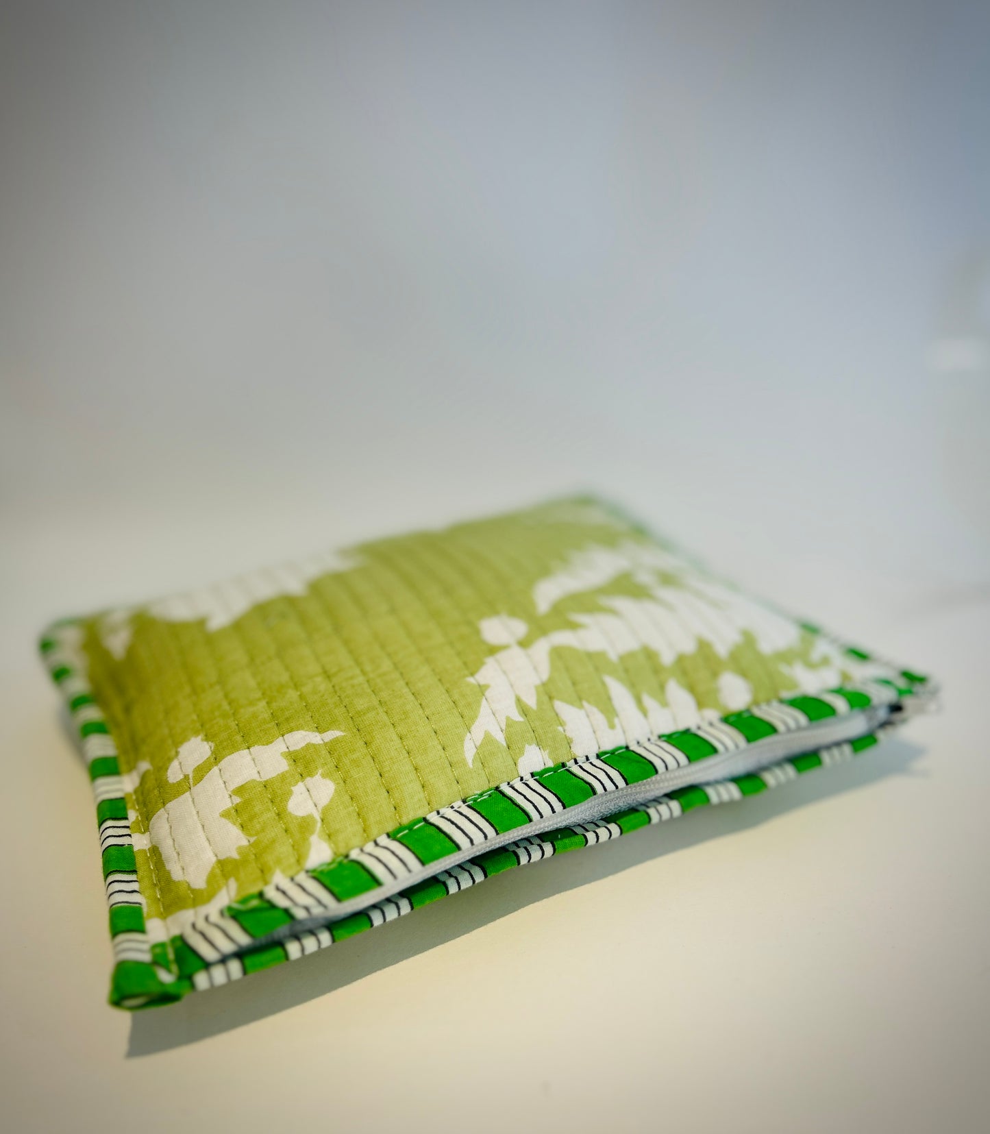 Hand Blocked Cotton Zip Pouch