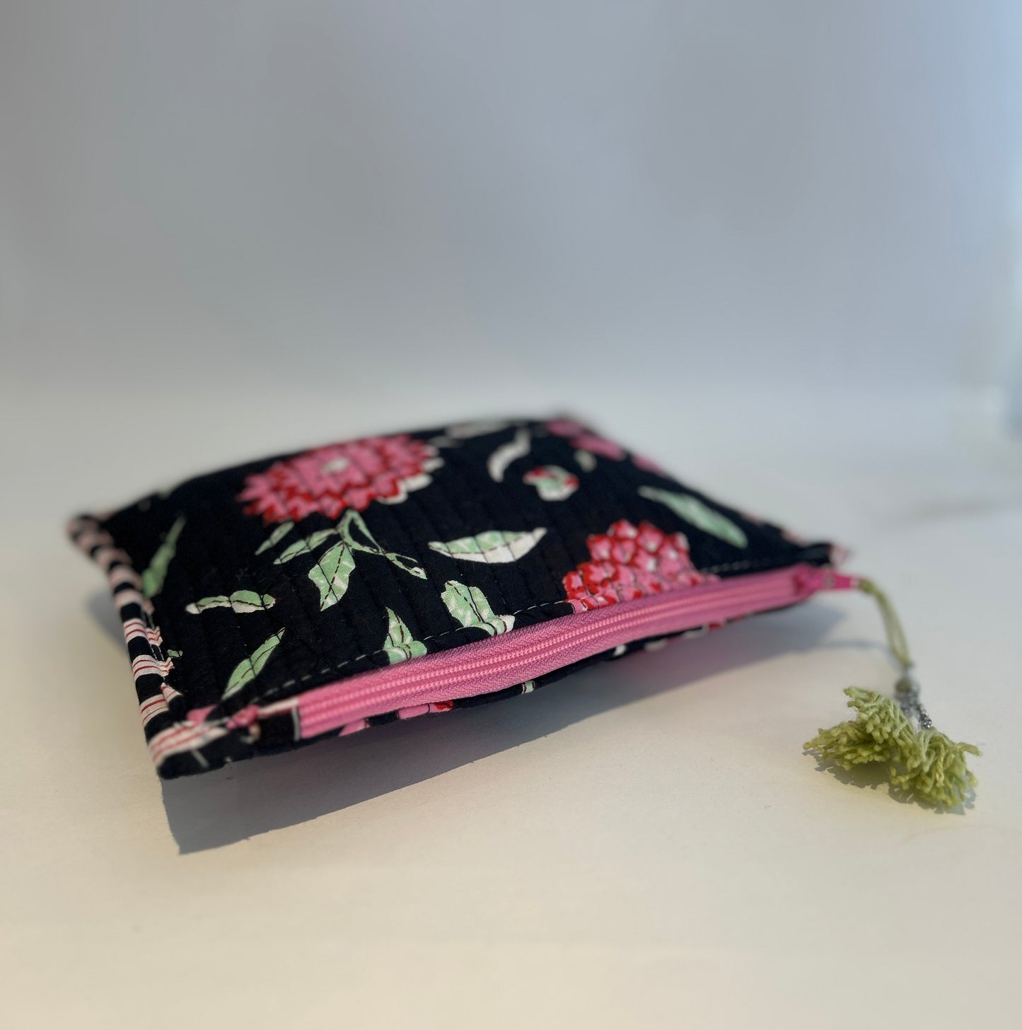 Hand Blocked Cotton Zip Pouch