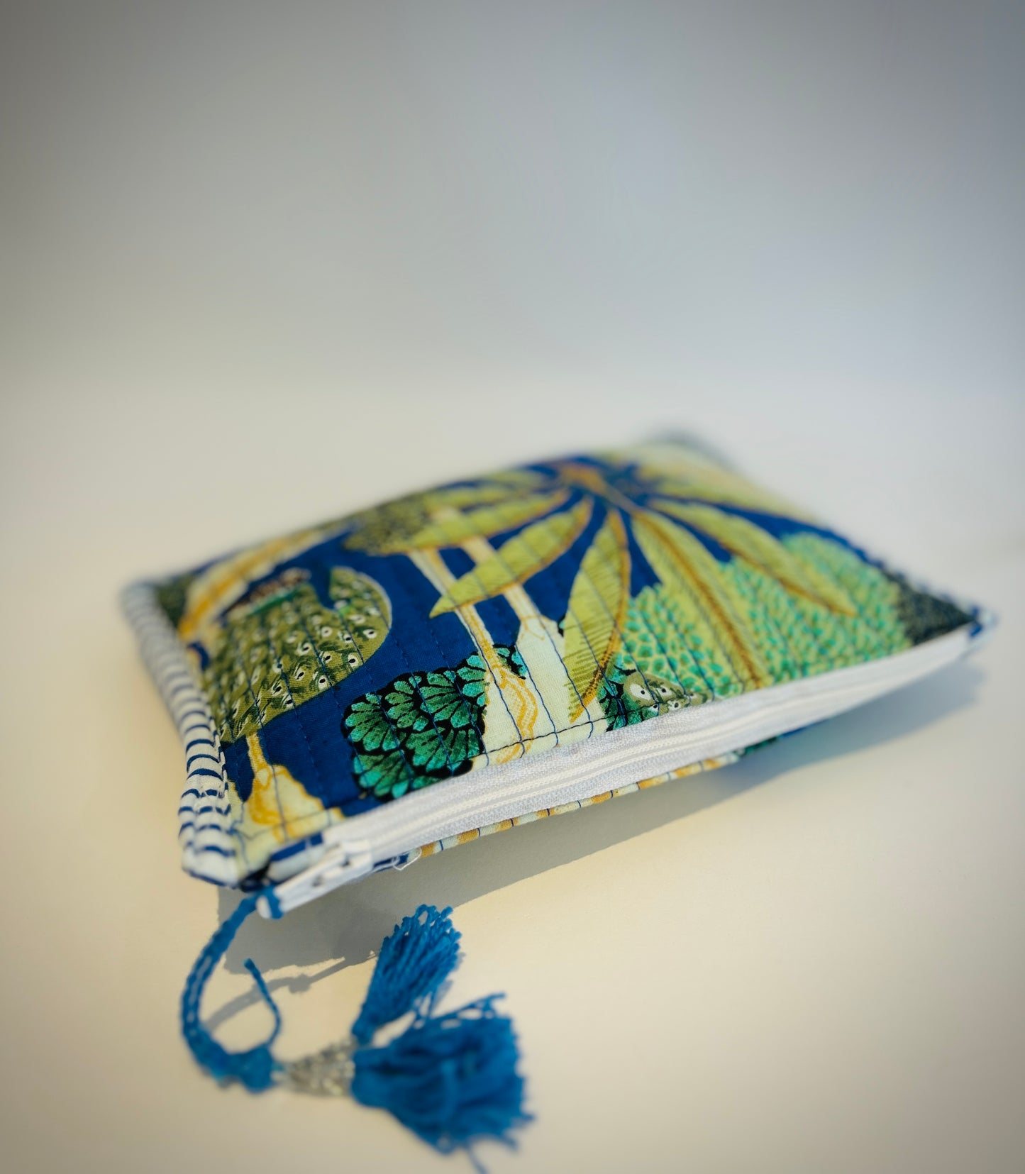 Hand Blocked Cotton Zip Pouch