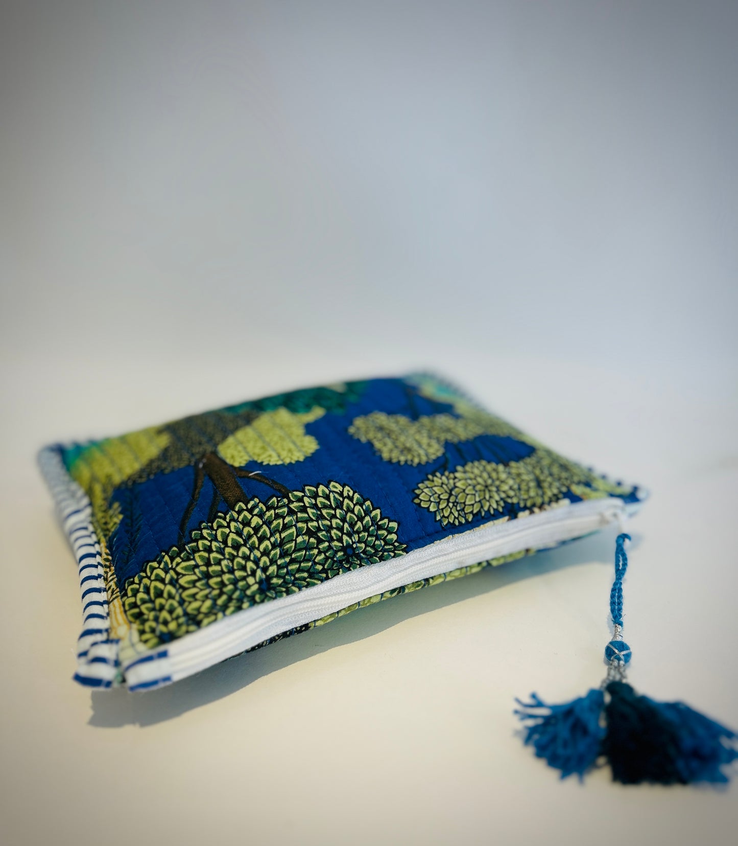 Hand Blocked Cotton Zip Pouch