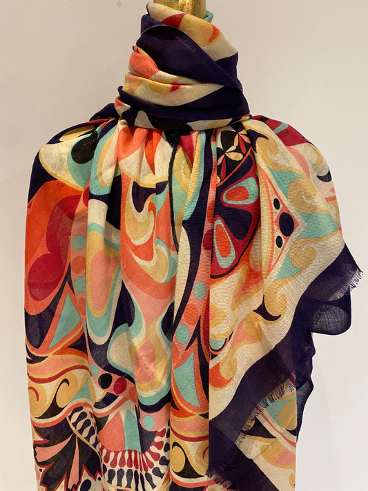 Winter shawl in sophisticated color - cozy luxury