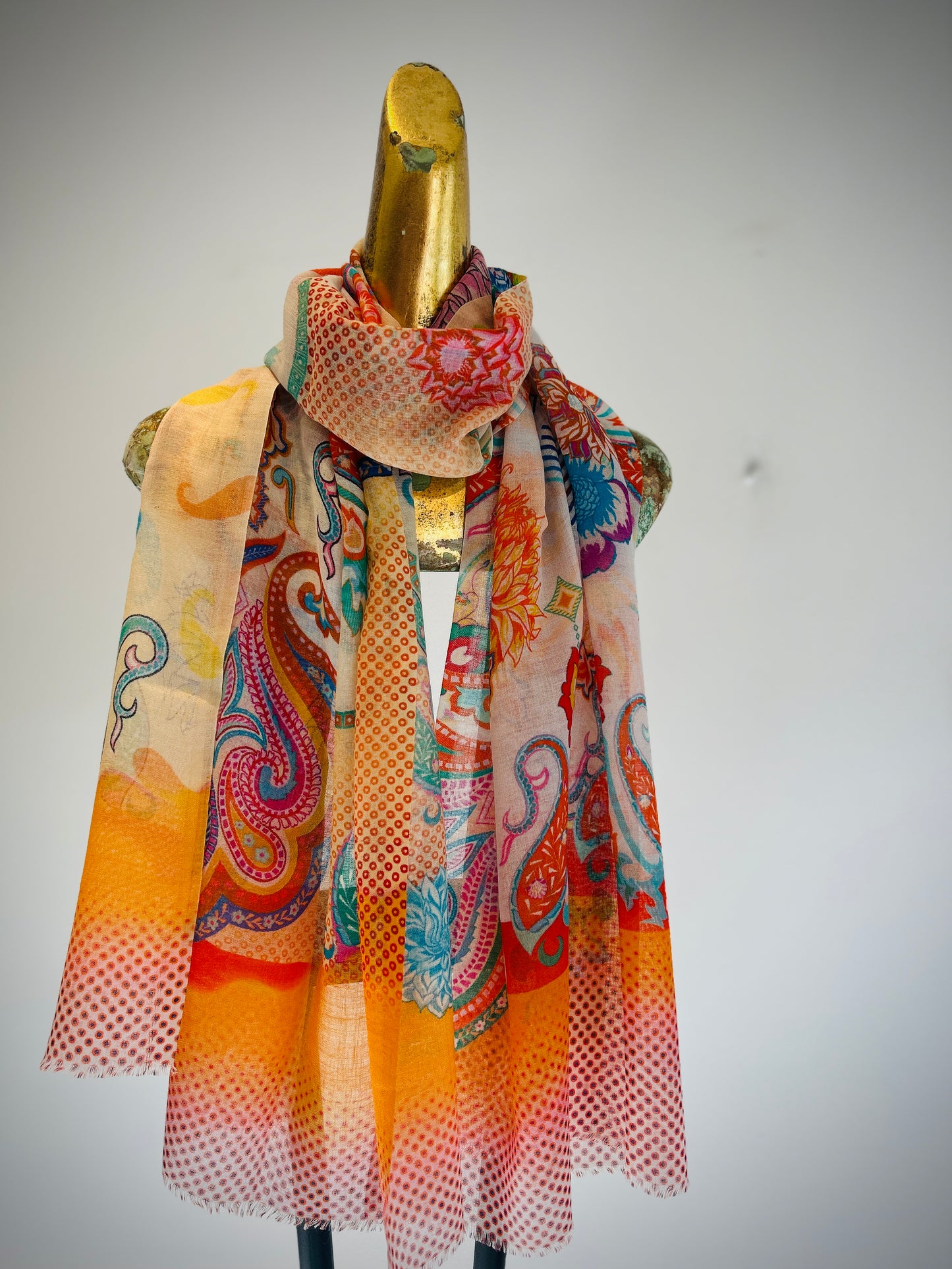 Summer Printed Wool Scarf.