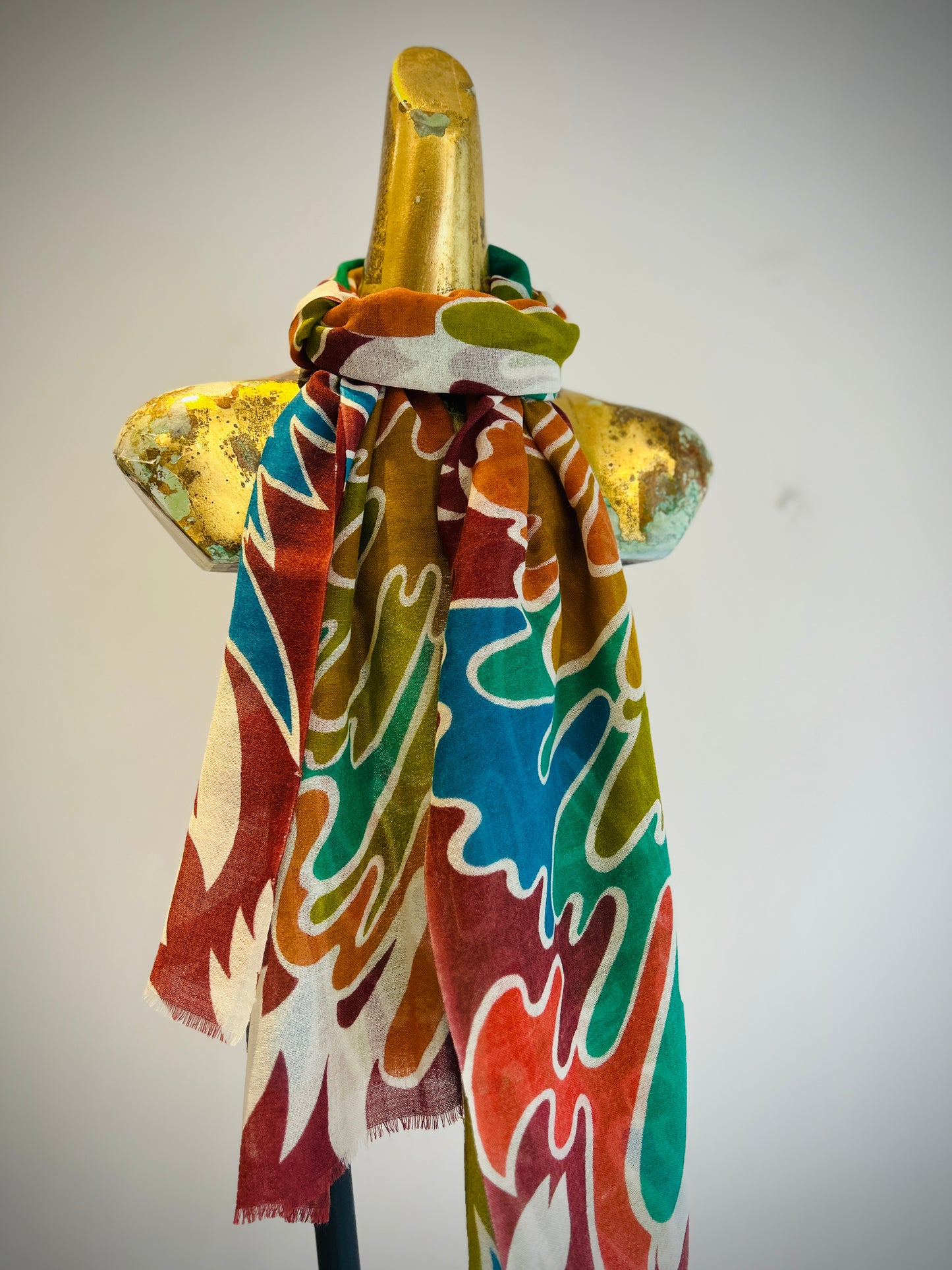 Summer Printed Wool Scarf.