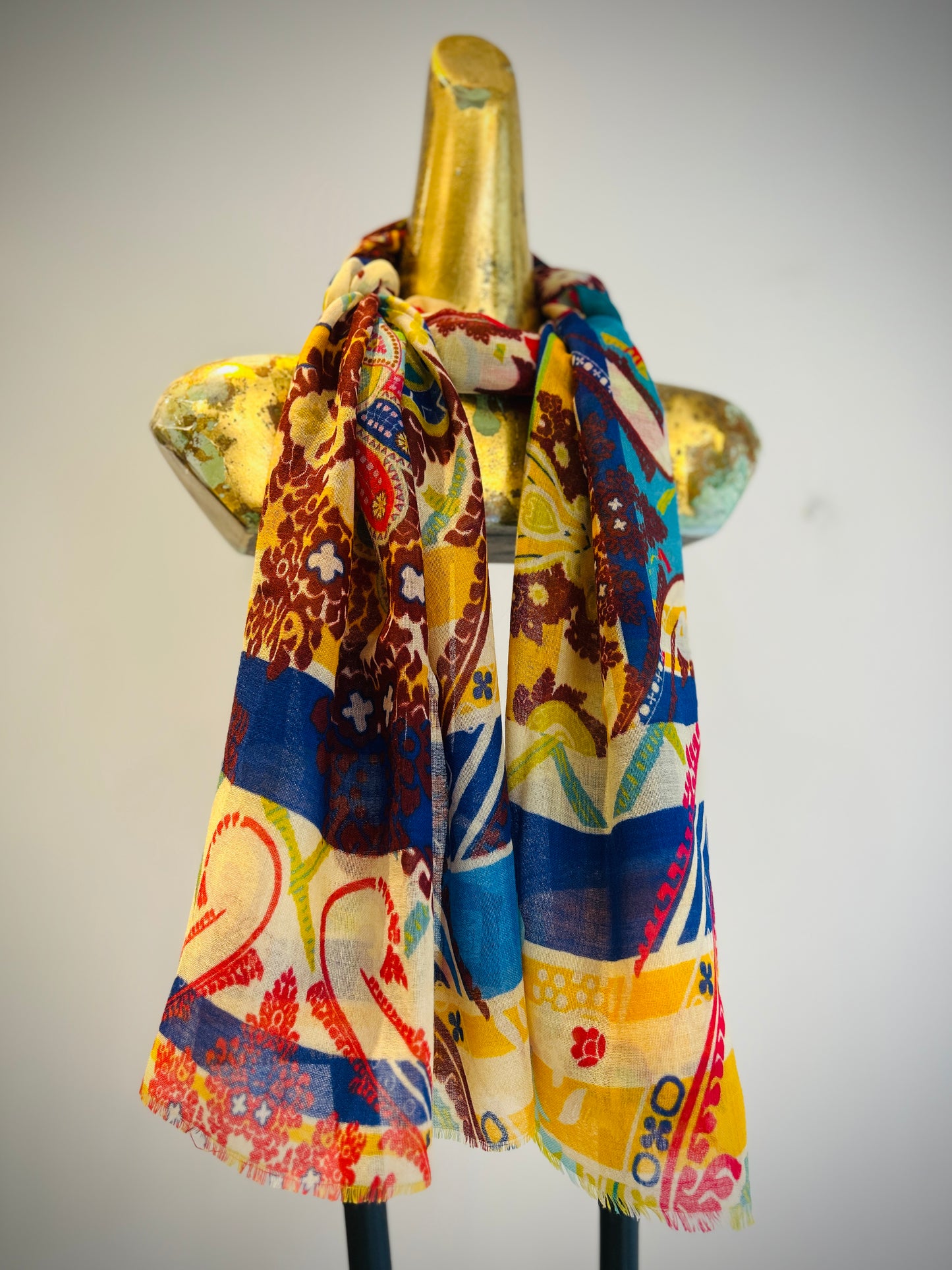 Summer Printed Wool Scarf.