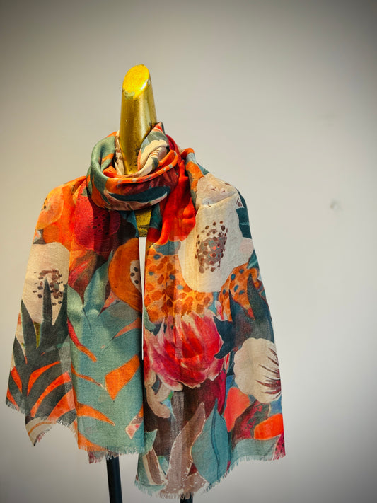 Floral Printed Scarf.