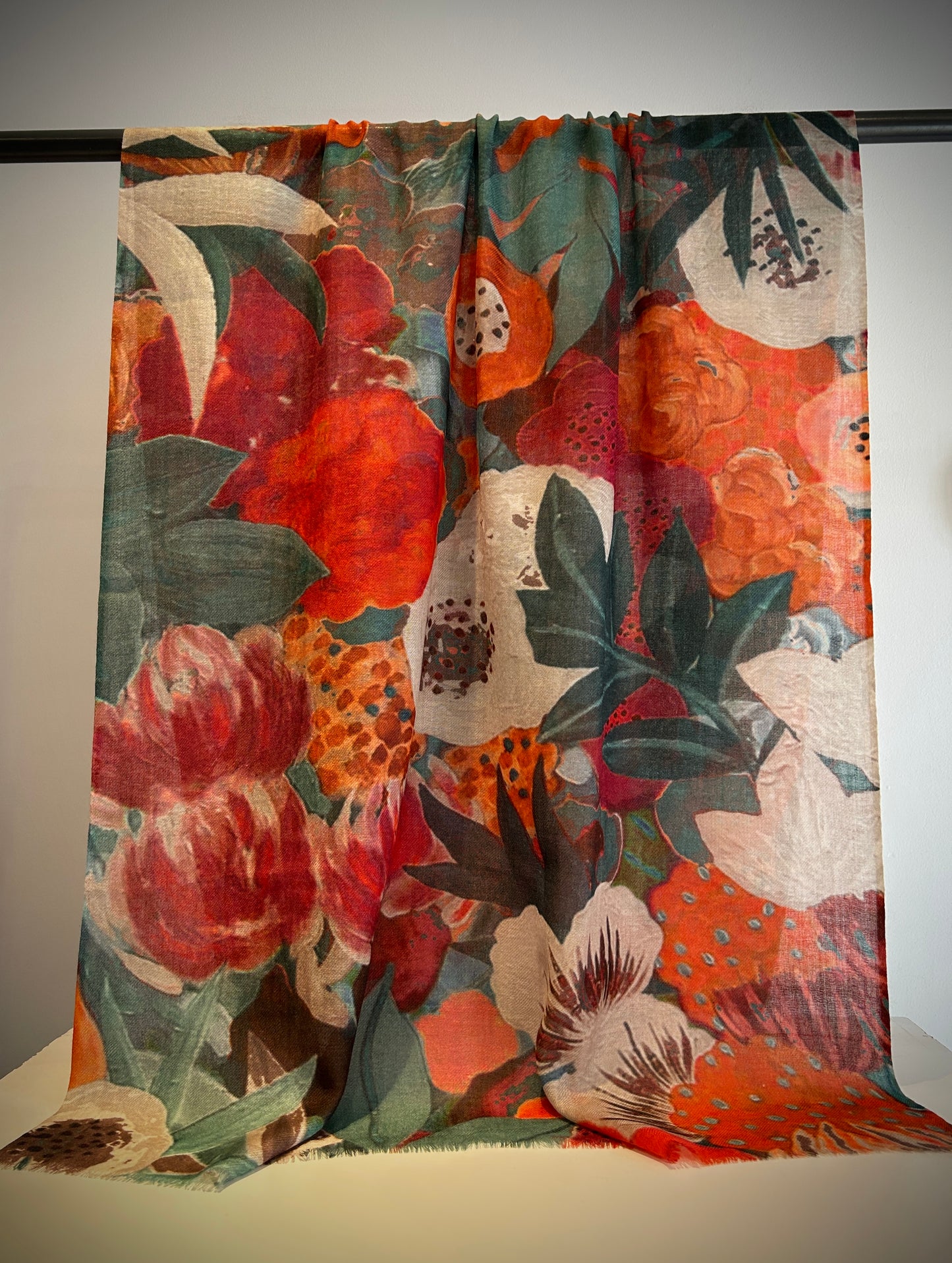 Colourful wool scarf