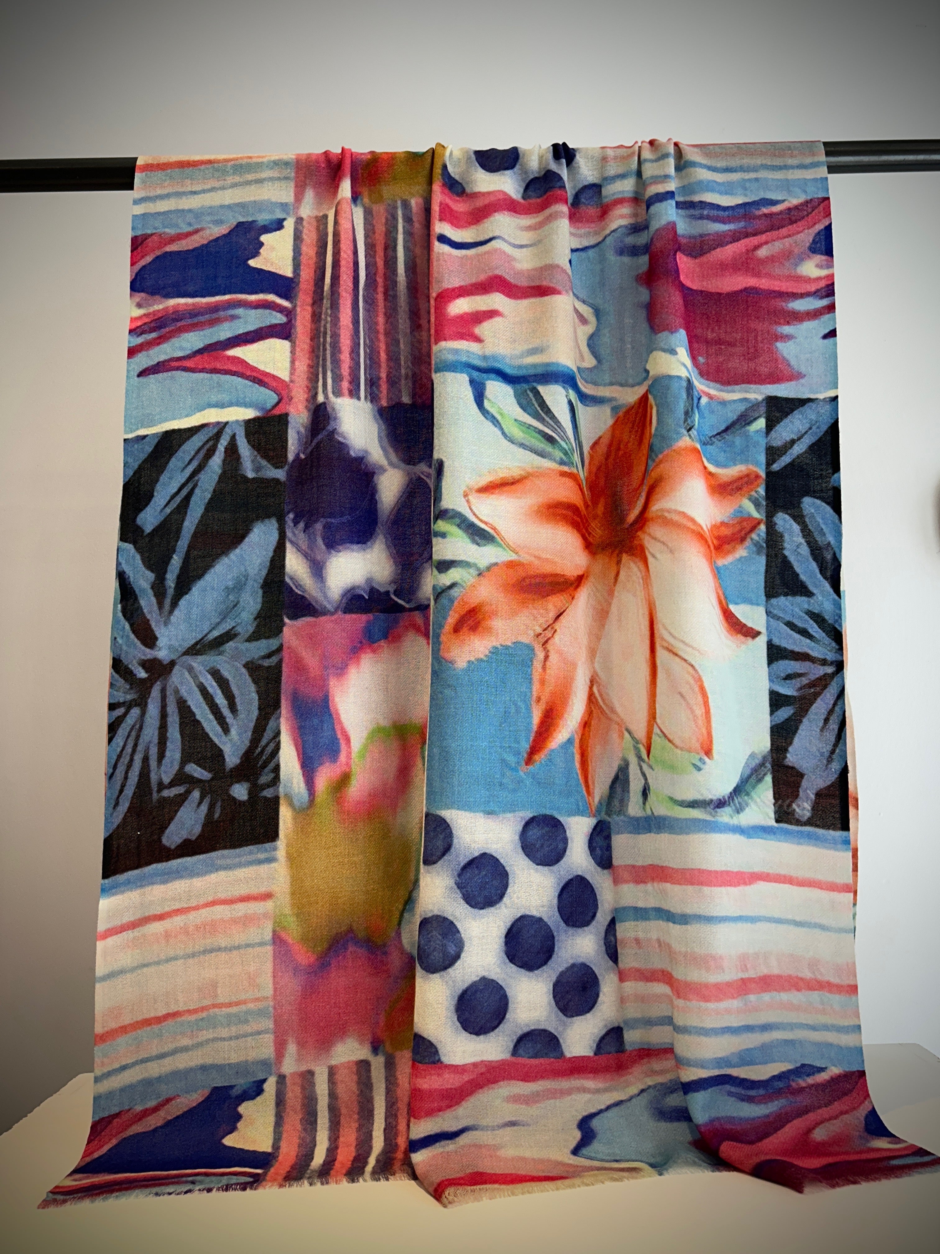 Floral Geometric scarf