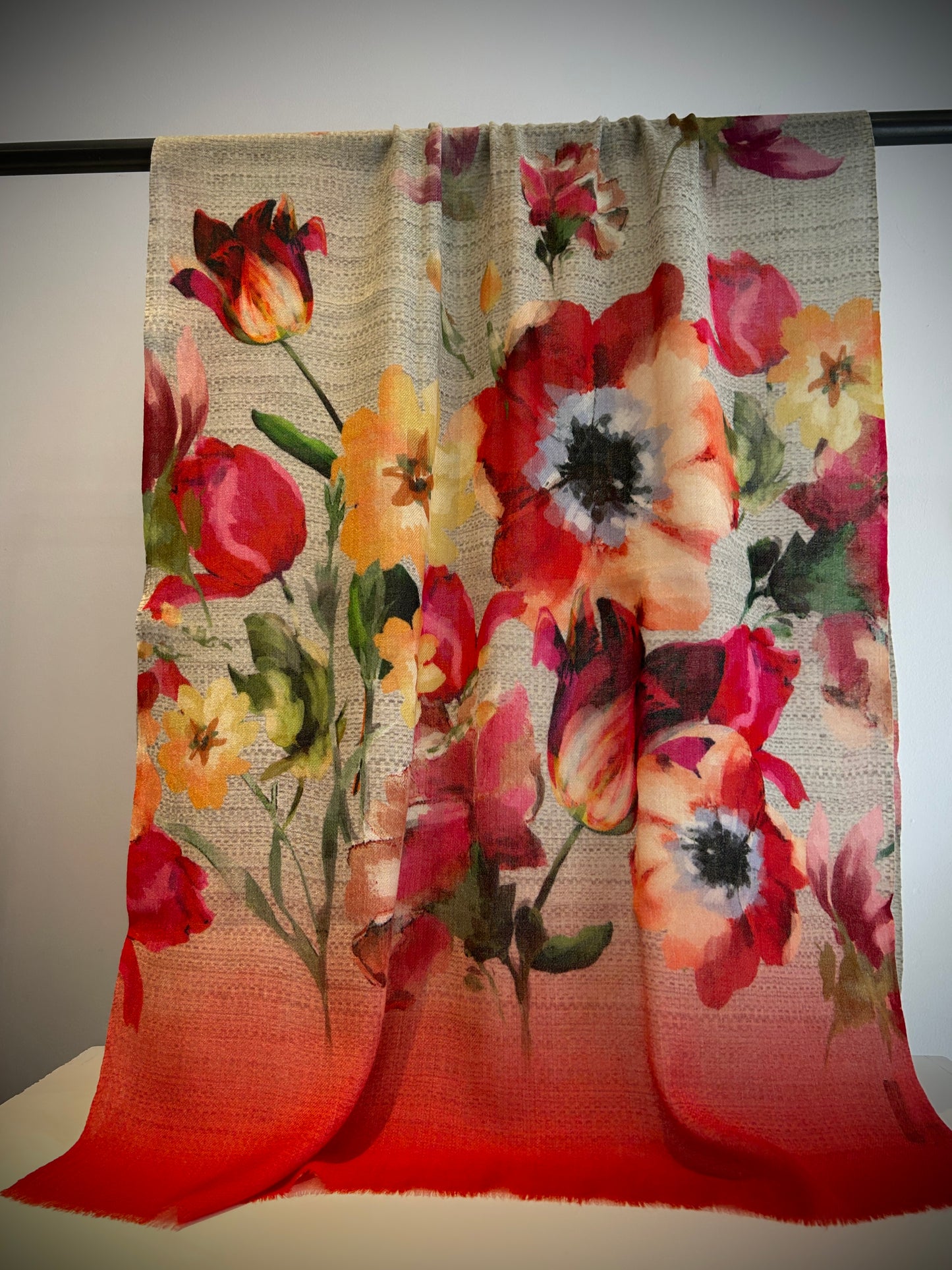 Handwoven Floral Scarf