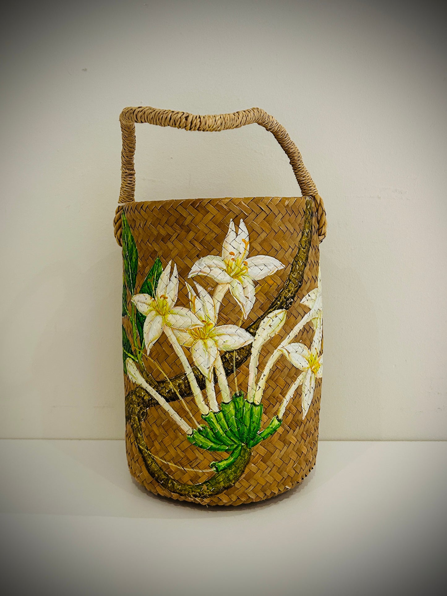 Hand painted basket