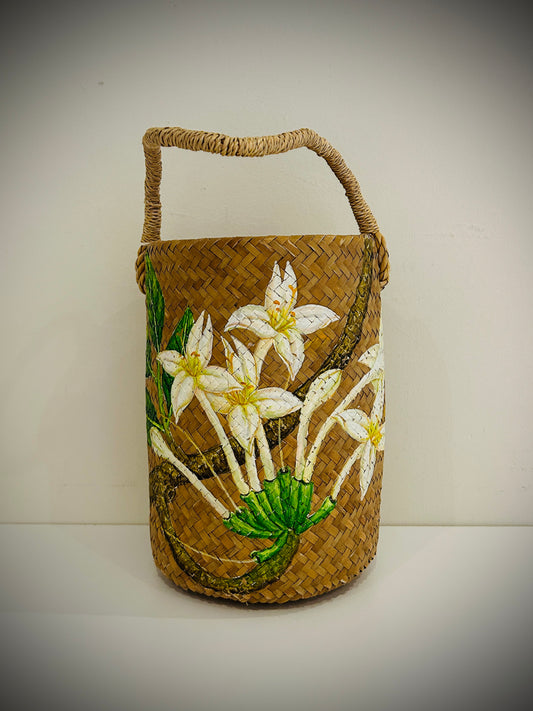 Hand painted basket
