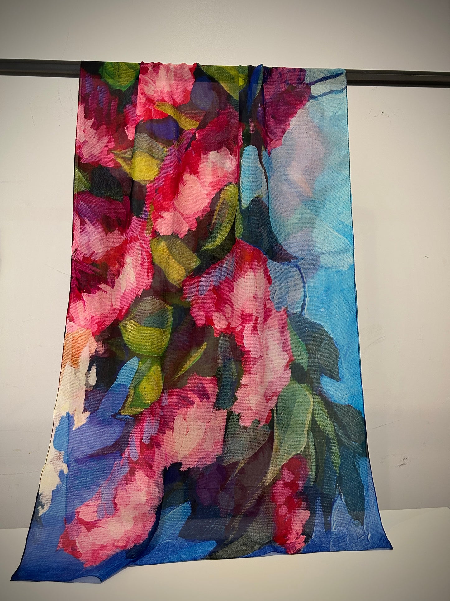 Silk floral scarf