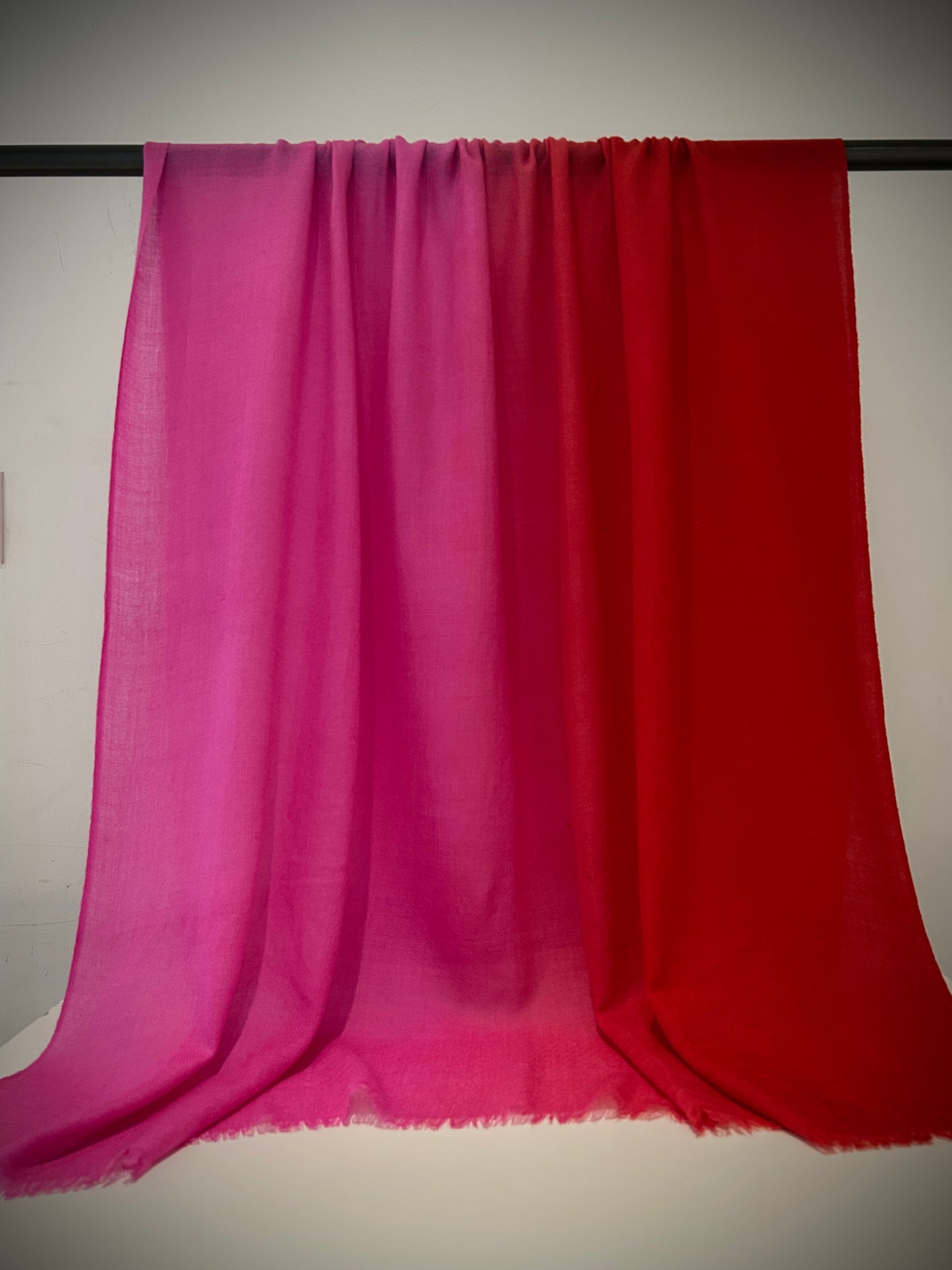 Pink red two tone cashmere