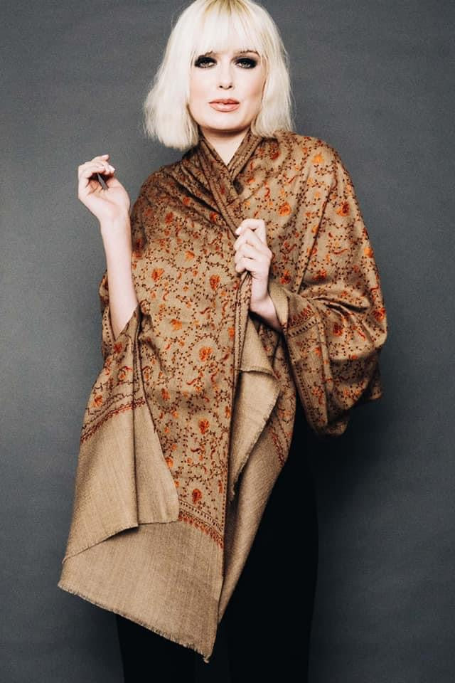 Kashmiri Shawl With All Over Embroidery
