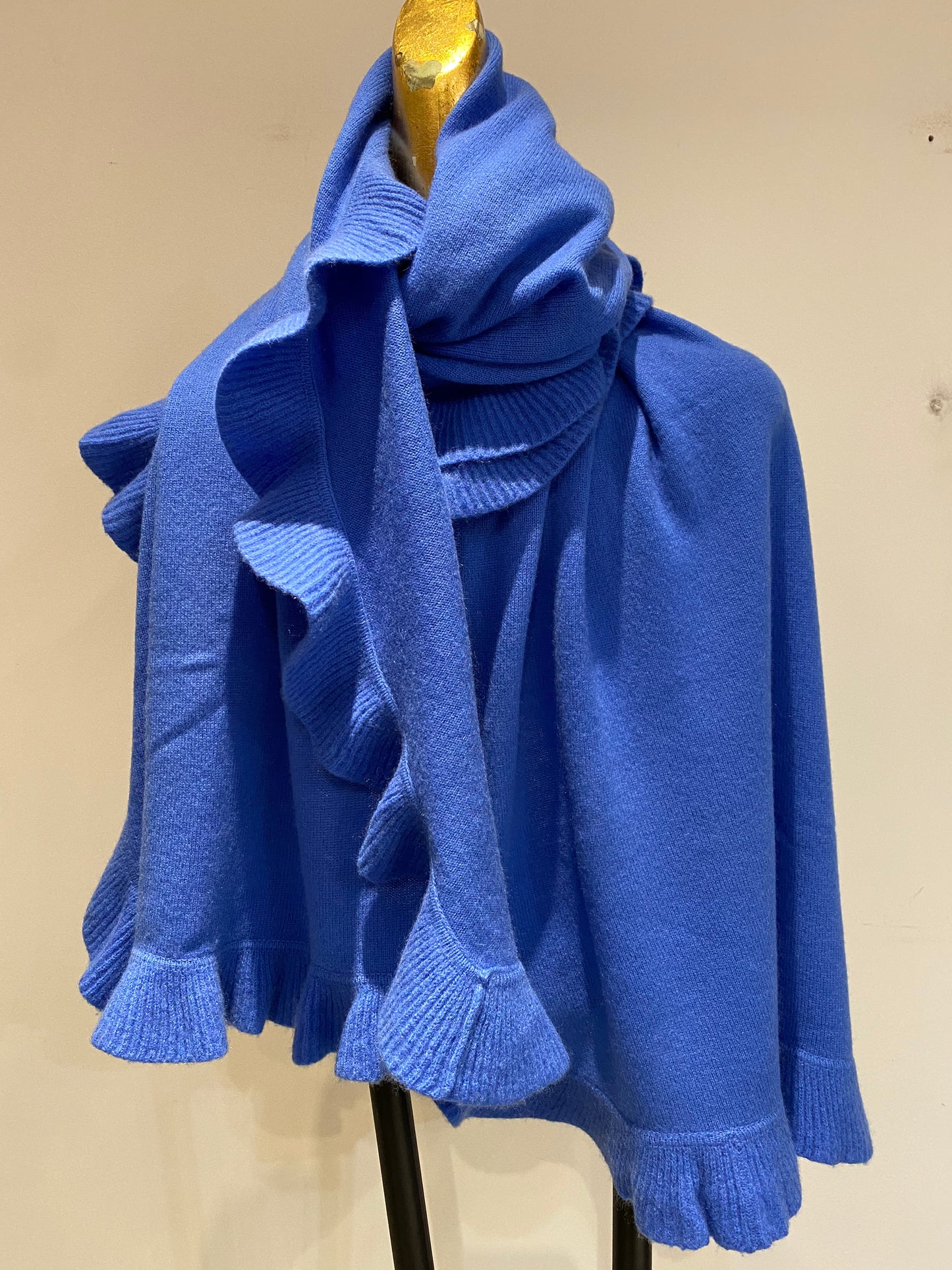 Cashmere Ruffled Shawl.